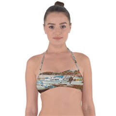 Alone On Gardasee, Italy  Halter Bandeau Bikini Top by ConteMonfrey