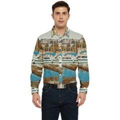 Alone On Gardasee, Italy  Men s Long Sleeve  Shirt by ConteMonfrey