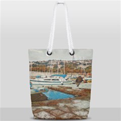 Alone On Gardasee, Italy  Full Print Rope Handle Tote (small) by ConteMonfrey