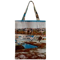 Alone On Gardasee, Italy  Zipper Classic Tote Bag by ConteMonfrey