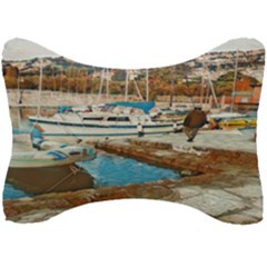 Alone On Gardasee, Italy  Seat Head Rest Cushion by ConteMonfrey