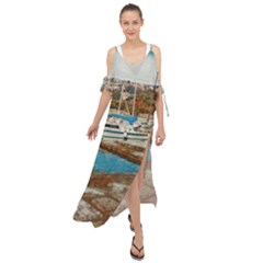 Alone On Gardasee, Italy  Maxi Chiffon Cover Up Dress by ConteMonfrey