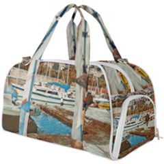 Alone On Gardasee, Italy  Burner Gym Duffel Bag by ConteMonfrey