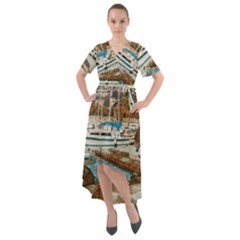 Alone On Gardasee, Italy  Front Wrap High Low Dress by ConteMonfrey