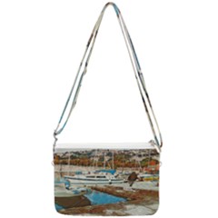 Alone On Gardasee, Italy  Double Gusset Crossbody Bag by ConteMonfrey