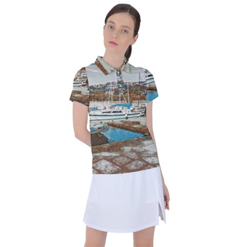 Alone On Gardasee, Italy  Women s Polo Tee by ConteMonfrey