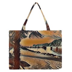 End Of The Day On The Lake Garda, Italy  Zipper Medium Tote Bag by ConteMonfrey