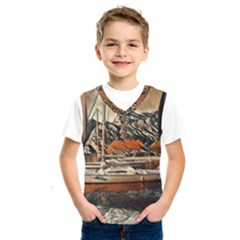 Art Boats Garda, Italy  Kids  Basketball Tank Top by ConteMonfrey