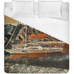 Art Boats Garda, Italy  Duvet Cover (king Size) by ConteMonfrey