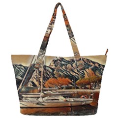 Art Boats Garda, Italy  Full Print Shoulder Bag by ConteMonfrey