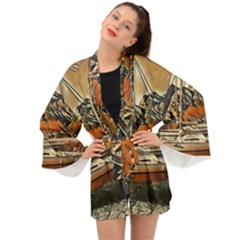 Art Boats Garda, Italy  Long Sleeve Kimono by ConteMonfrey