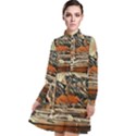 Art boats Garda, Italy. Long Sleeve Chiffon Shirt Dress View1