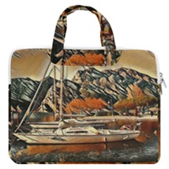 Art Boats Garda, Italy  Macbook Pro 16  Double Pocket Laptop Bag  by ConteMonfrey