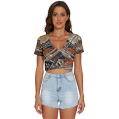 Art Boats Garda, Italy  V-neck Crop Top