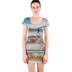 Side Way To Lake Garda, Italy  Short Sleeve Bodycon Dress by ConteMonfrey