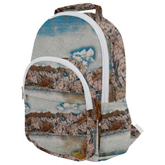 Side Way To Lake Garda, Italy  Rounded Multi Pocket Backpack by ConteMonfrey