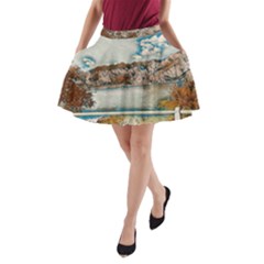 Side Way To Lake Garda, Italy  A-line Pocket Skirt by ConteMonfrey