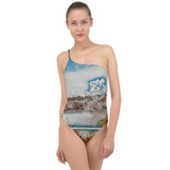 Side Way To Lake Garda, Italy  Classic One Shoulder Swimsuit by ConteMonfrey