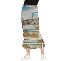 Side Way To Lake Garda, Italy  Maxi Fishtail Chiffon Skirt by ConteMonfrey