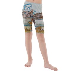 Side Way To Lake Garda, Italy  Kids  Mid Length Swim Shorts by ConteMonfrey