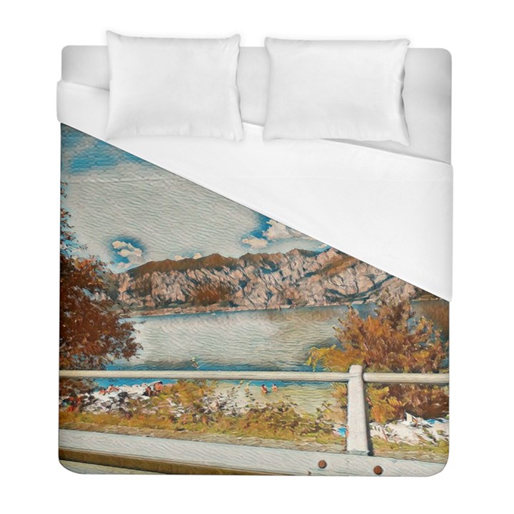 Side way to Lake Garda, Italy. Duvet Cover (Full/ Double Size)