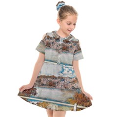 Side Way To Lake Garda, Italy  Kids  Short Sleeve Shirt Dress by ConteMonfrey