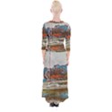 Boats on Lake Garda, Italy. Quarter Sleeve Wrap Maxi Dress View2