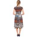 Boats on Lake Garda, Italy. Cap Sleeve Front Wrap Midi Dress View2