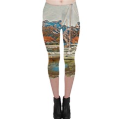 Boats On Lake Garda, Italy  Capri Leggings  by ConteMonfrey