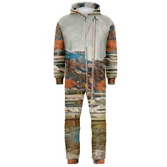 Boats On Lake Garda, Italy  Hooded Jumpsuit (men) by ConteMonfrey