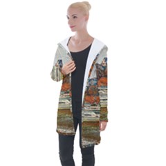 Boats On Lake Garda, Italy  Longline Hooded Cardigan by ConteMonfrey