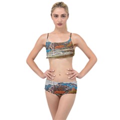 Boats On Lake Garda, Italy  Layered Top Bikini Set by ConteMonfrey