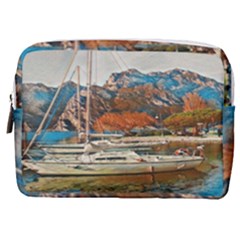 Boats On Lake Garda, Italy  Make Up Pouch (medium) by ConteMonfrey