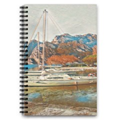 Boats On Lake Garda, Italy  5 5  X 8 5  Notebook by ConteMonfrey