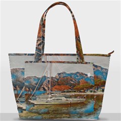 Boats On Lake Garda, Italy  Back Pocket Shoulder Bag  by ConteMonfrey