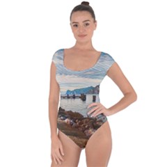 Ducks On Gardasee Short Sleeve Leotard  by ConteMonfrey