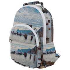 Ducks On Gardasee Rounded Multi Pocket Backpack by ConteMonfrey