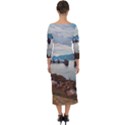 Ducks on Gardasee Quarter Sleeve Midi Bodycon Dress View2