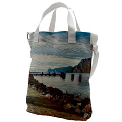 Ducks On Gardasee Canvas Messenger Bag by ConteMonfrey