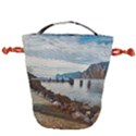 Ducks on Gardasee Drawstring Bucket Bag View2