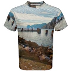 Ducks On Gardasee Men s Cotton Tee by ConteMonfrey