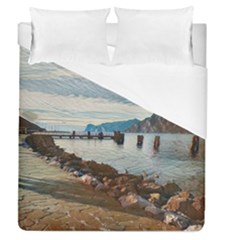 Ducks On Gardasee Duvet Cover (queen Size) by ConteMonfrey