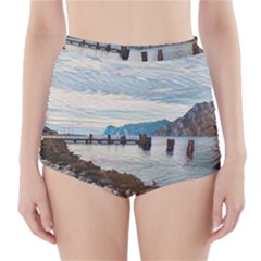 Ducks On Gardasee High-waisted Bikini Bottoms by ConteMonfrey