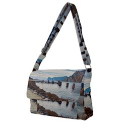 Ducks On Gardasee Full Print Messenger Bag (l) by ConteMonfrey