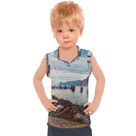 Ducks On Gardasee Kids  Sport Tank Top by ConteMonfrey