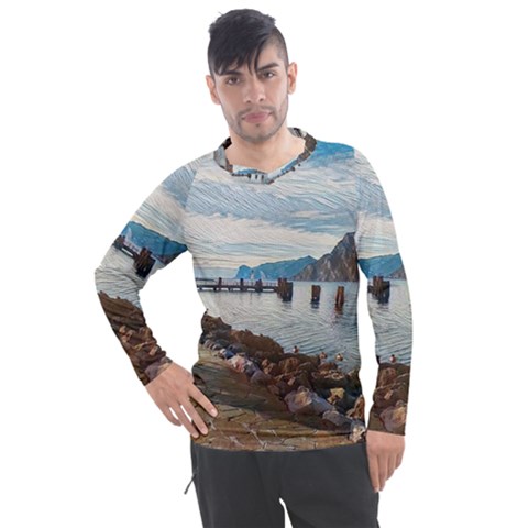 Ducks On Gardasee Men s Pique Long Sleeve Tee by ConteMonfrey