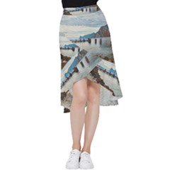 Ducks On Gardasee Frill Hi Low Chiffon Skirt by ConteMonfrey