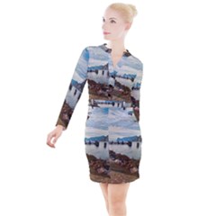 Ducks On Gardasee Button Long Sleeve Dress by ConteMonfrey