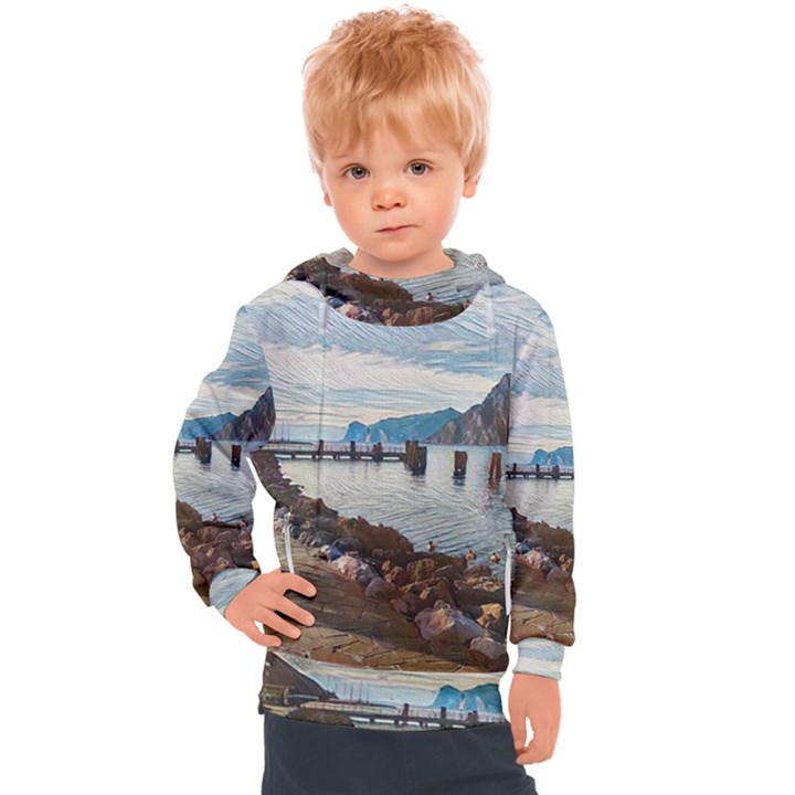 Ducks on Gardasee Kids  Hooded Pullover