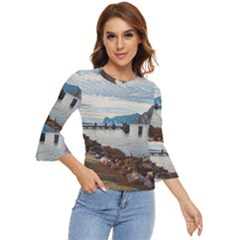 Ducks On Gardasee Bell Sleeve Top